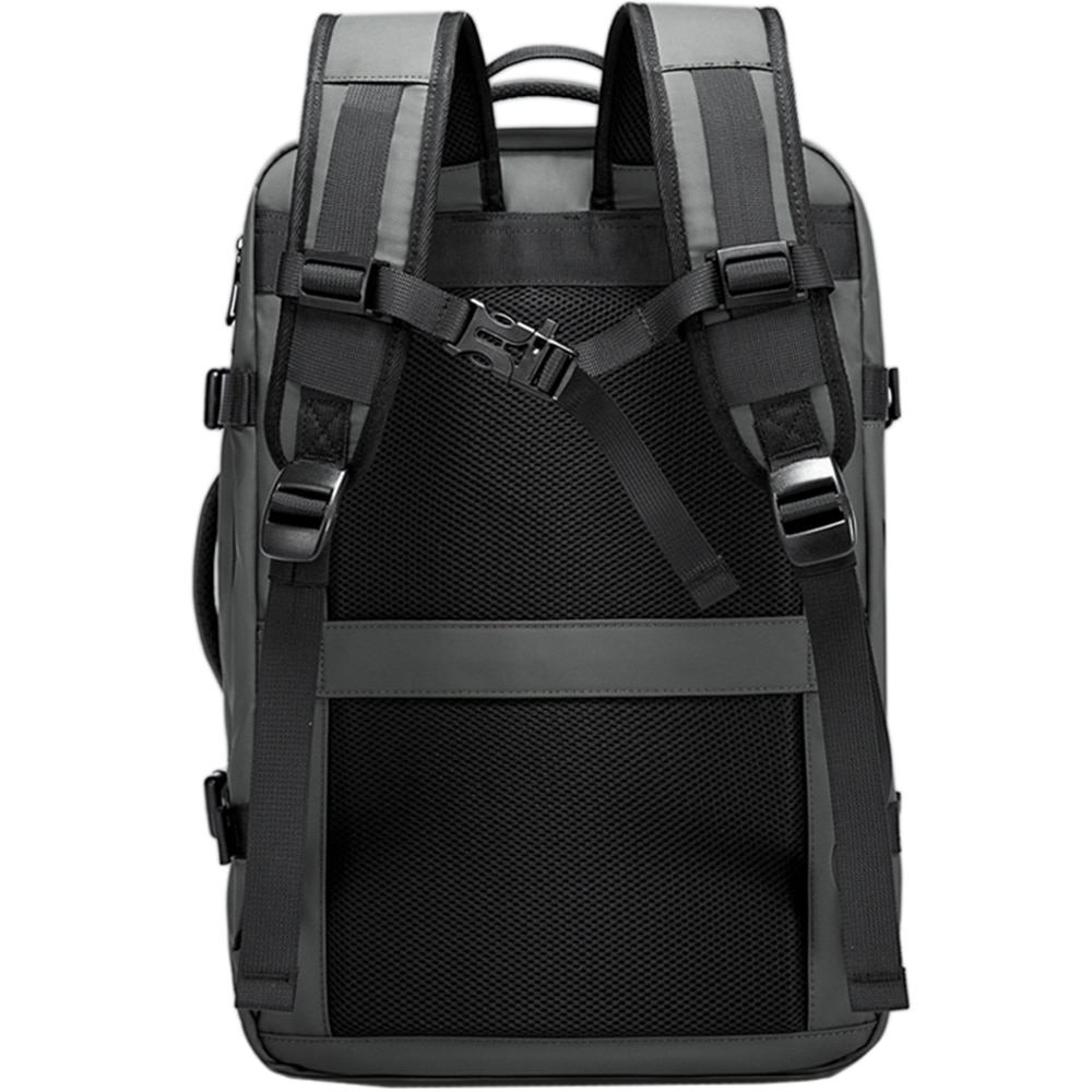 Rucsac calatorii, laptop 15.6 inch, extensibil, rezistent la stropi de apa, multifunctional, buzunar antifurt, sistem fixare pe valiza, port USB, BANGE, BG1908SGY, Gri