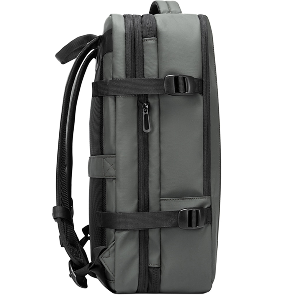 Rucsac calatorii, laptop 15.6 inch, extensibil, rezistent la stropi de apa, multifunctional, buzunar antifurt, sistem fixare pe valiza, port USB, BANGE, BG1908SGY, Gri