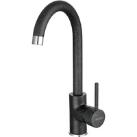 Baterie bucatarie Ferro Freya, pipa lebada, cartus ceramic, aerator, pipa mobila, Grafit