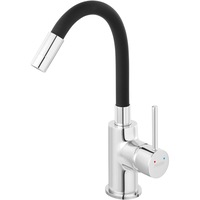 Baterie lavoar Ferro Fiesta, pipa flexibila, cartus ceramic, aerator, Crom