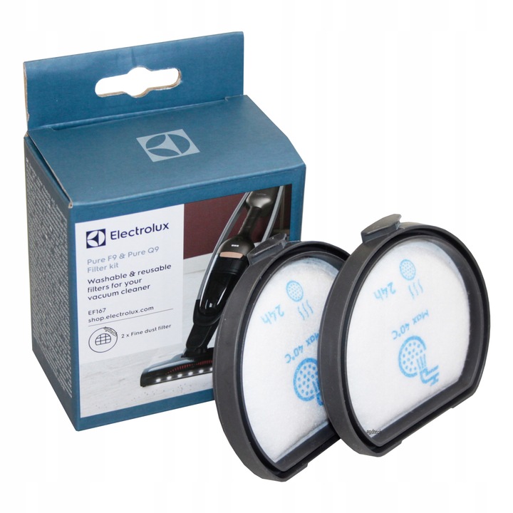 Set 2x filtru Electrolux pentru aspiratorul Electrolux Pure Q9, EF167, 9009230906