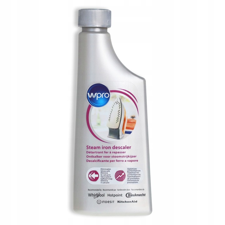 Univerzális vízkőoldó szer, Whirpool, 250ml, gőzölős vasalóhoz