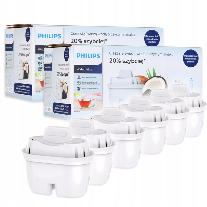 Set 6 cartuse de filtrare Philips AWP212, 600L