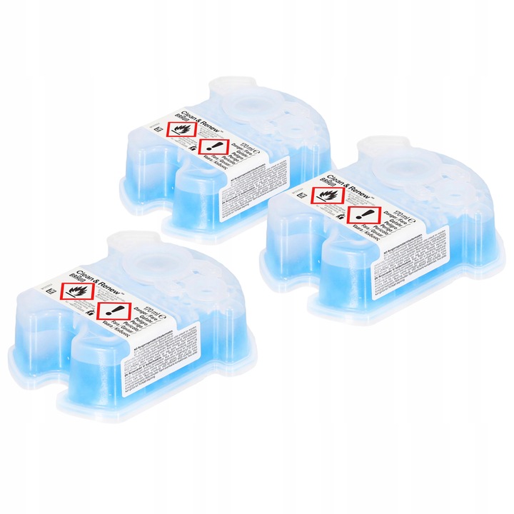 Set Rezerve curatare aparate de ras, Braun, 170ml, 3 bucati