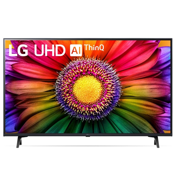 Smart TV, LG, 43UR80006LJ.AEUD, 109,2 cm (43"), 4K Ultra HD, Wi-Fi, Fekete