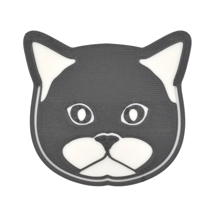 Semn de carte - Pisica - Cute cat, alb-negru 45x50mm