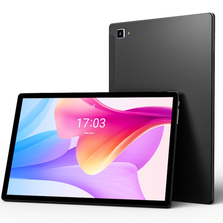 Tableta SIMPLORI K18 de 10 inchi, Android 11, 4GB RAM, 64GB ROM, Quad Core, WiFi, Bluetooth, Negru
