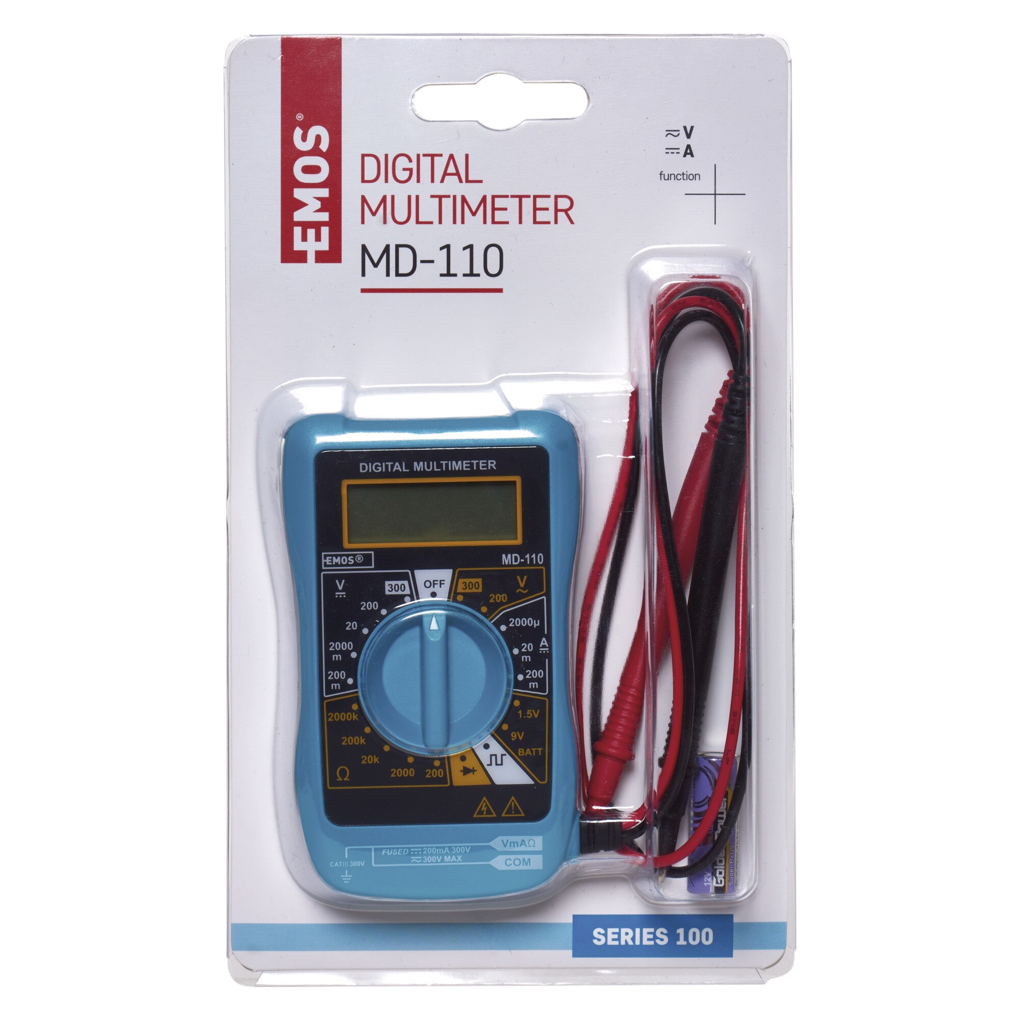Multimetru digital Emos MD-110, ecran LCD, tester baterii si diode ...
