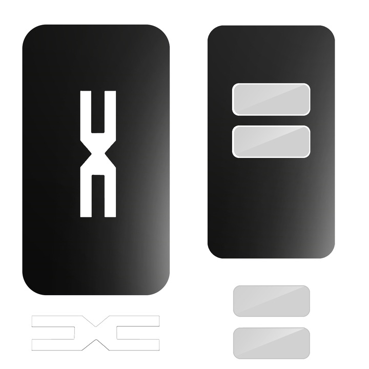 Фолио скин SILKASE за автомобилен ключ Dacia Logan 3 цвят Matt Black