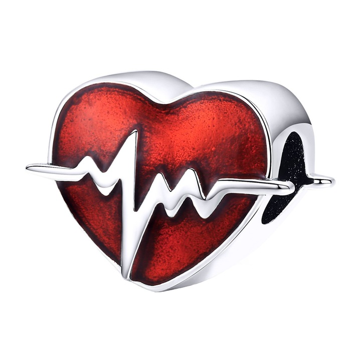 Talisman din argint red heart and pulse