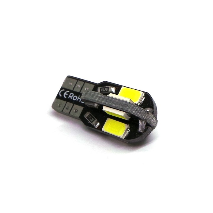 Set 10 becuri auto motoLEDy, LED W5W, T10 12V 320lm CANBUS