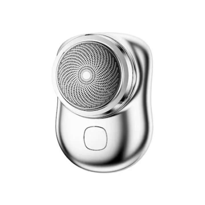 Aparat de ras electric mini, argintiu, fara fir, rezistent la apa