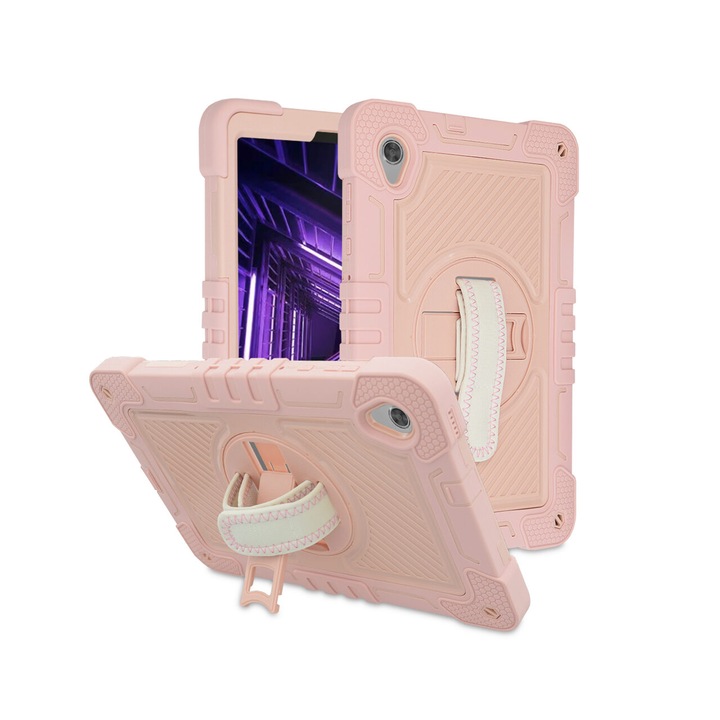 Калъф за Lenovo Tab M10 HD TB-X306F/TB-X306X, F424, Techsuit StripeShell 360, F424, розов