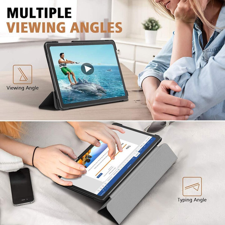 Husa pentru Samsung Galaxy Tab A7 Lite - Techsuit FoldPro - Negru
