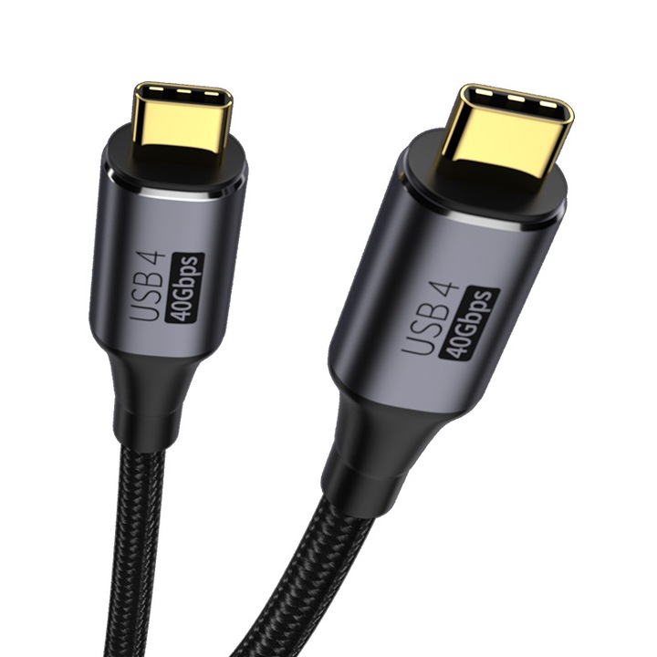 Cablu de date si incarcare, USB-C/USB-C, 240W, 4.0, 1.2m, Negru