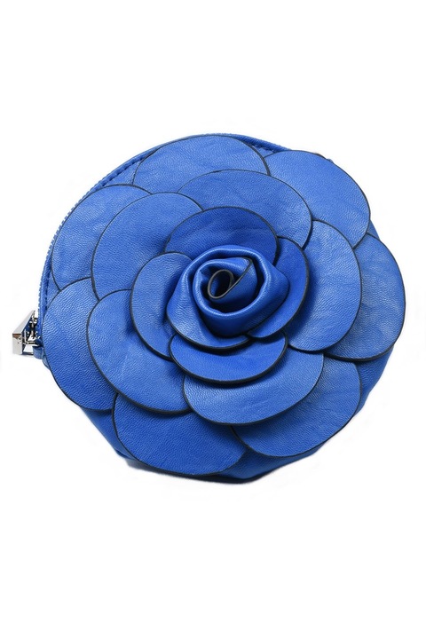 Poseta dama trandafir Charmant, Albastru, 16 x 17 x 4 cm