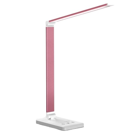 LED настолна лампа, регулируема с 5 цвята и 10 нива на яркост, сензорно ...