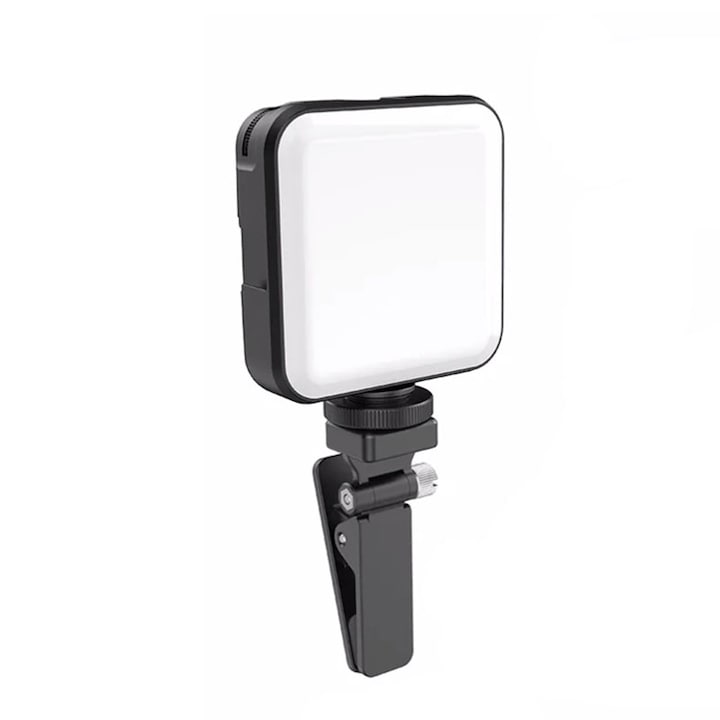 LED lámpa, BOMSTOM, bilincs, 8W, 3 világítási mód, telefonhoz, tablethez, laptophoz, Fekete