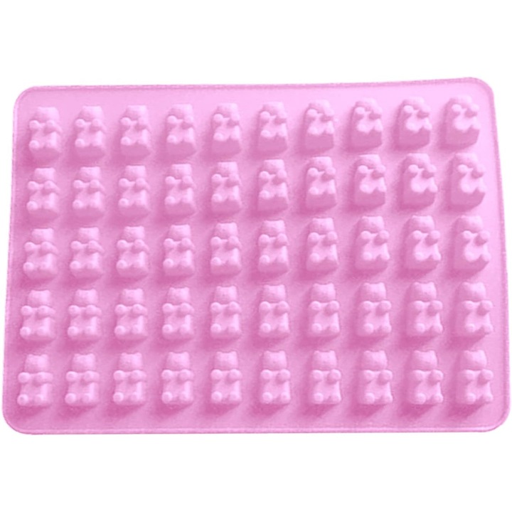 Haribo maci szilikon forma, 50 zseléhez, 18,7 x 13,7 x 1 cm, rózsaszín, CBD CORAL BEST DEALS