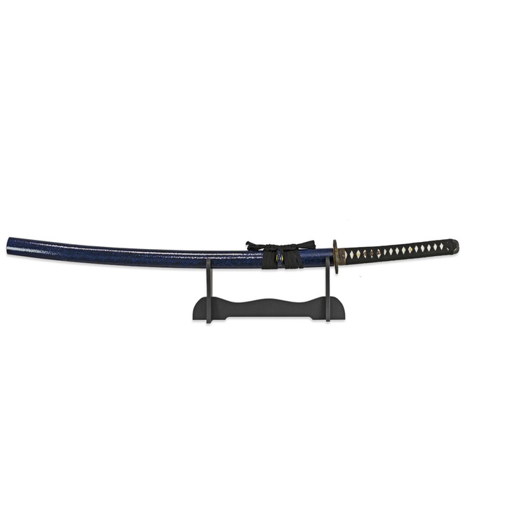 Sabie Katana Samurai, Otel carbon, Stativ Decor, Teaca, Lungime 97cm, Tole 10 Imperial 32323