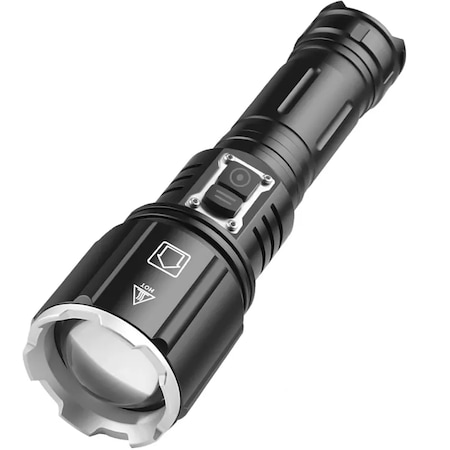 Lanterna puternica profesionala FiGGA®, LED XHP-160, 48000 lumeni, acumulator 26650 Li, Cablu de incarcare
