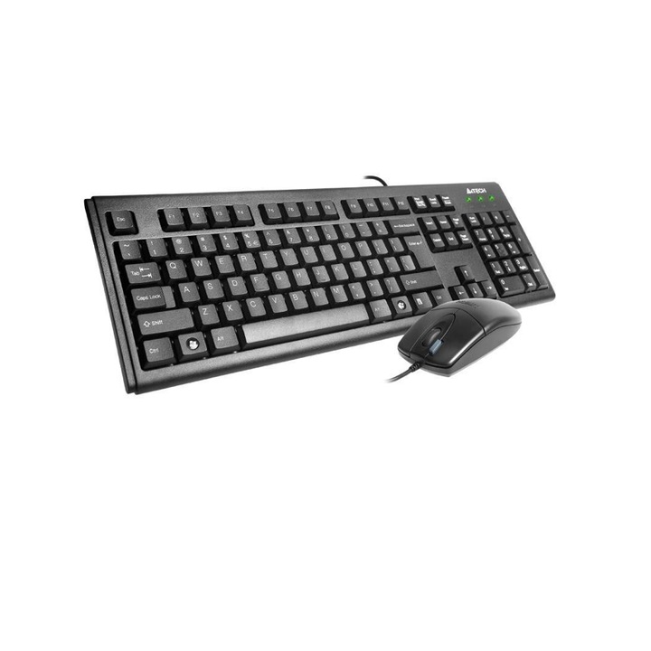 Kit Tastatura+Mouse A4Tech (Km-720 + Op-620D-B), Usb, Black, (Km-72620D)