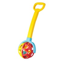 Jucarie de impins, minge, cu maner extensibil, 60 cm, 1-3 ani