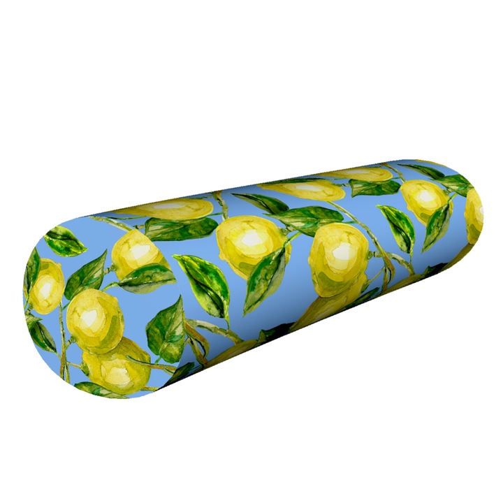 Anatómiai párna, Bertoni, Memória hab, citrom, 16 x 55 cm, kék/sárga