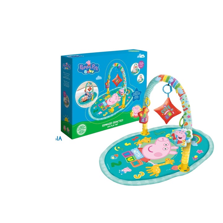 Образователна постелка за бебе Peppa Pig, Многоцветна