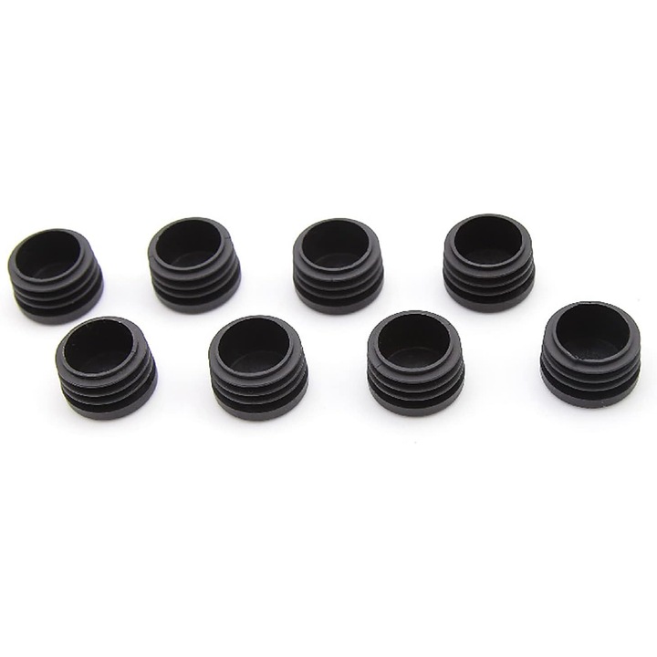 Capace de cauciuc pentru scaun, 25 mm, Negru, 30 bucati