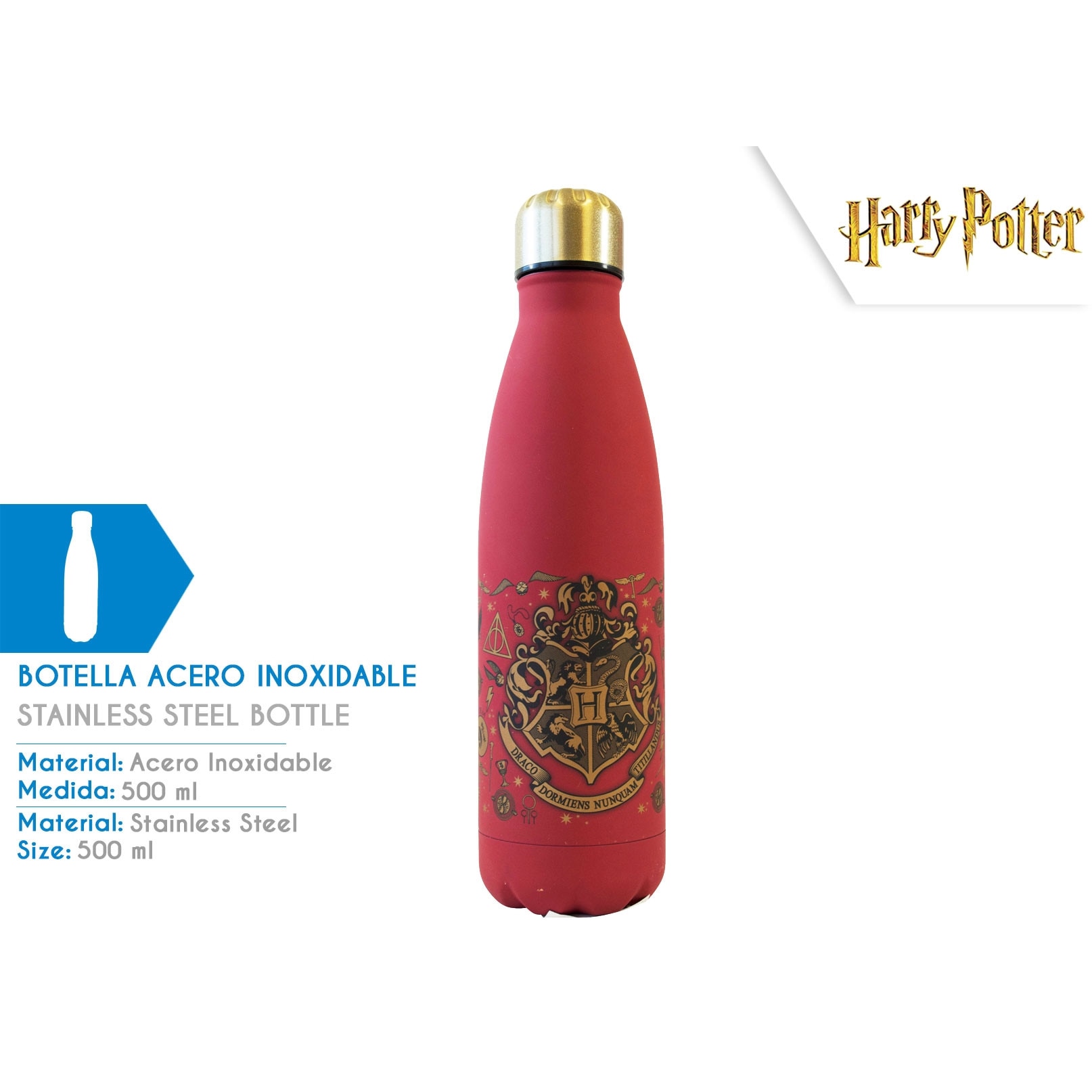 Botella Harry Potter Acero Inoxidable Gryffindor Let's Go 500 ml
