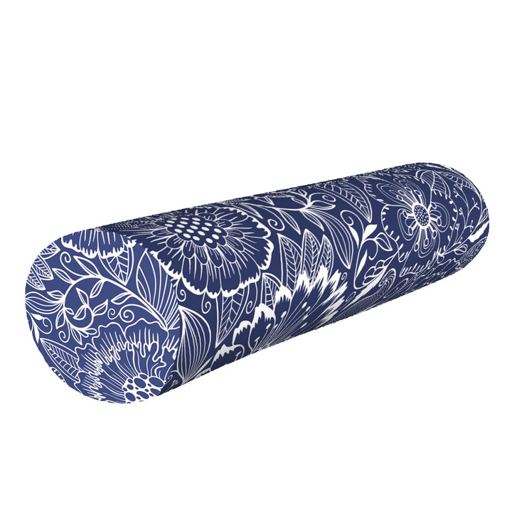 Anatómiai párna, Bertoni, Memory hab, gerincre való, 16 x 55 cm, kék/fehér