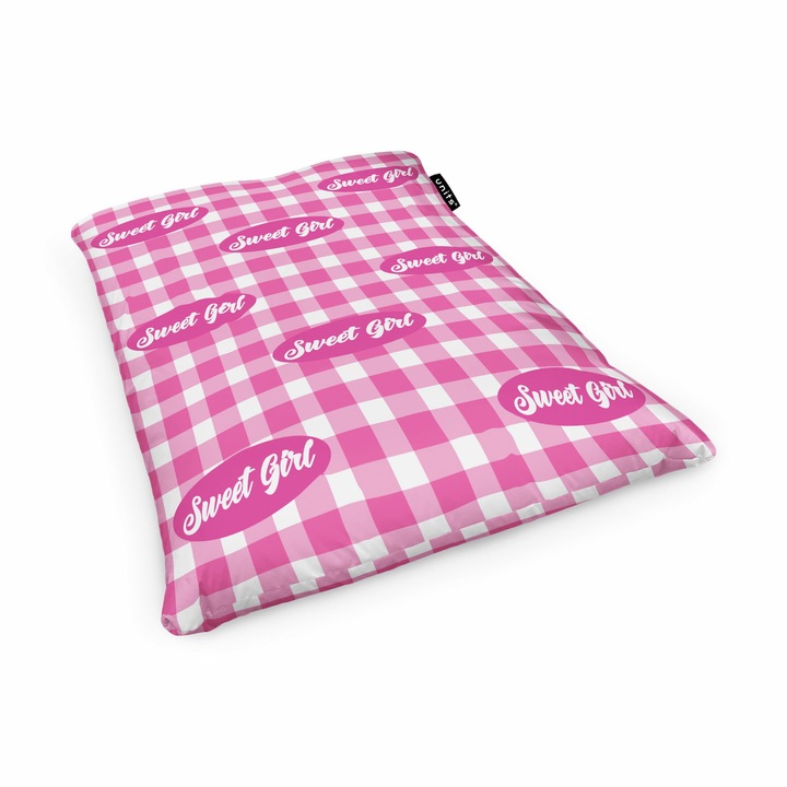 Fotoliu Updeco Puf Bean Bag tip Perna, impermeabil, indoor/outdoor, sac interior, 115 x 150 x 25 cm, Sweet Girl
