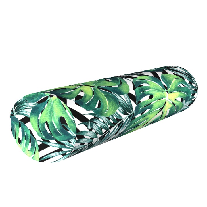 Ortopéd párna, Bertoni, memóriahab, hengeres, zöld, 16x55cm