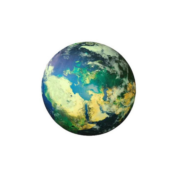 Sticker Fosforescent Decorativ Pamant Luminos - Autocolant Fosforescent 30 cm Albastru Chrome 30 cm