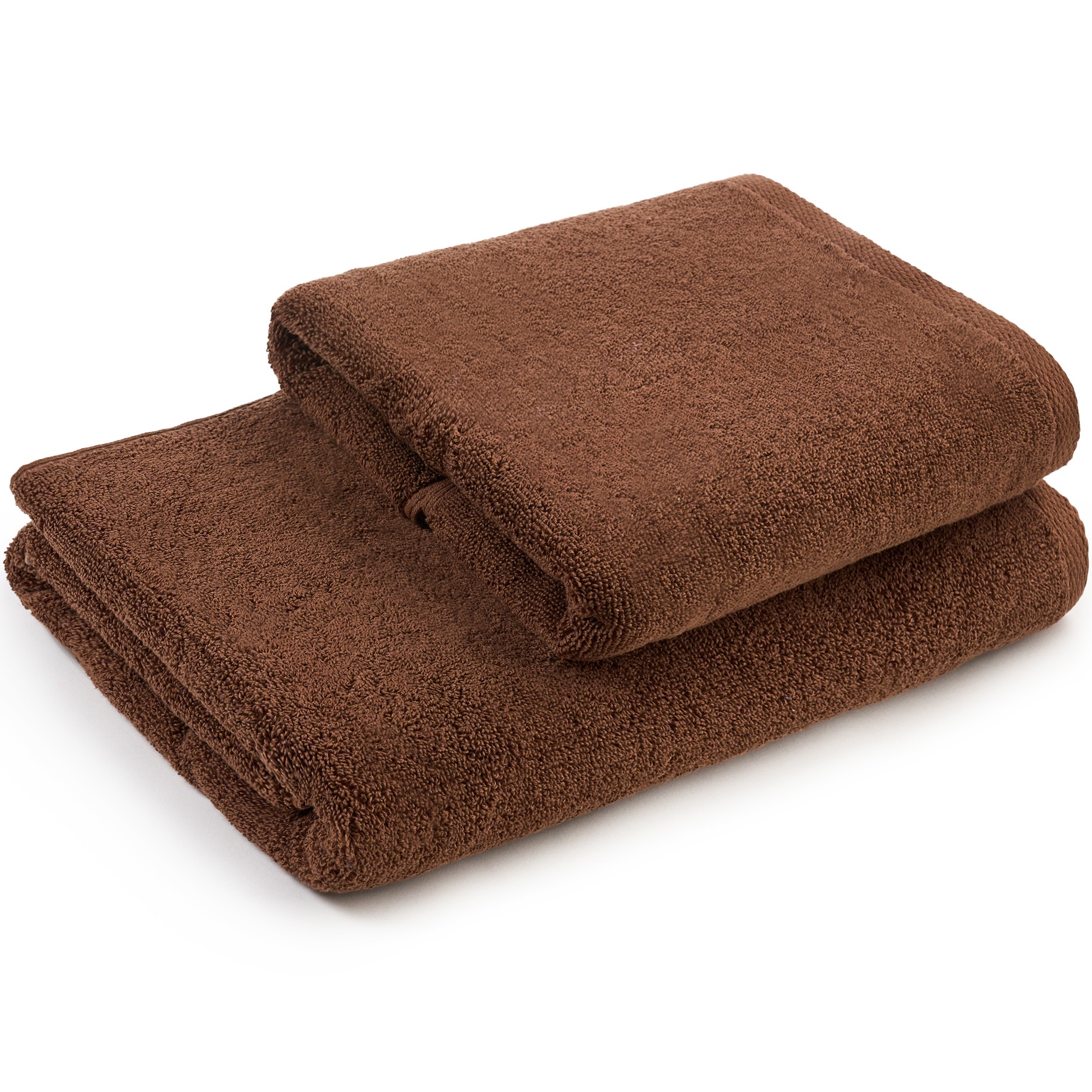 Set 2 prosoape Hotel Supplier, 50x90 cm, 70x140 cm, bumbac 100%, 600 GSM, Maro