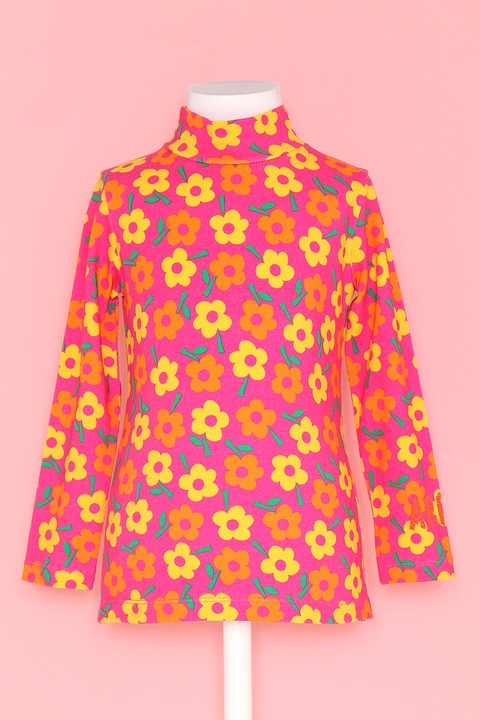 Agatha Ruiz de la Prada, Bluza cu model floral si guler mediu, Multicolor