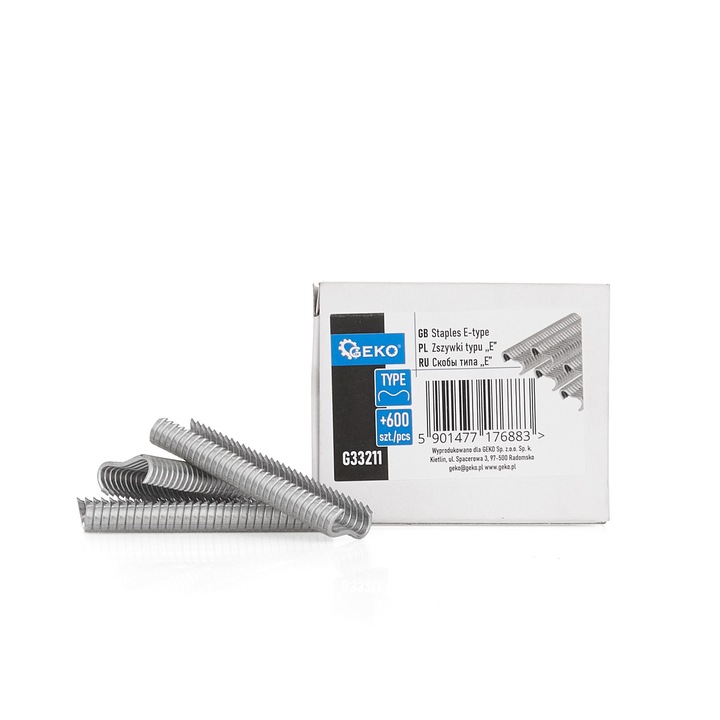 Set capse tip E pentru gard de sarma, 600 elemente, Geko G33211