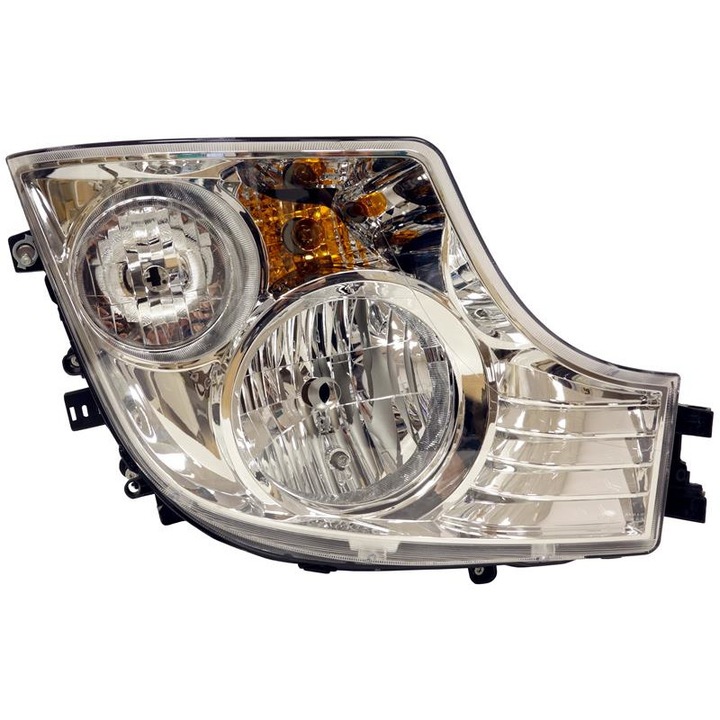 Ламиро десен фар за Mercedes Actros Mp4, Черен