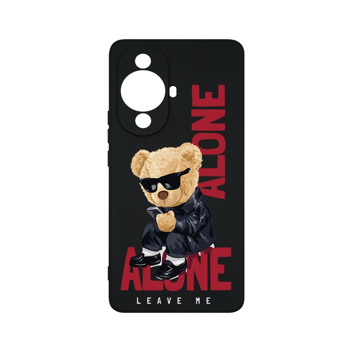 Husa BestCase® Premium Liquid Silicon, Compatibila Cu Huawei nova 11, Leave Me Alone Teddy Bear, SLIM 1.2MM, Microfibra in interior, Antisoc, Protectie Camera, Margini ridicate pentru protectia ecranului, PB 922