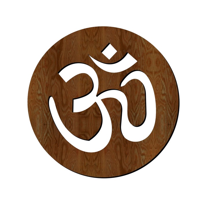 Decor de perete, Lovie, Cerc, 60x60cm, Nuc