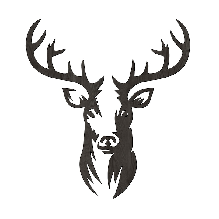 Декорация за стена, Lovie Елен, 69x75cm, Черен