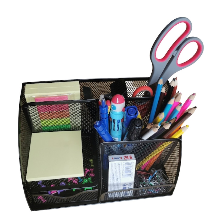 Organizator pentru birou cu 6 compartimente