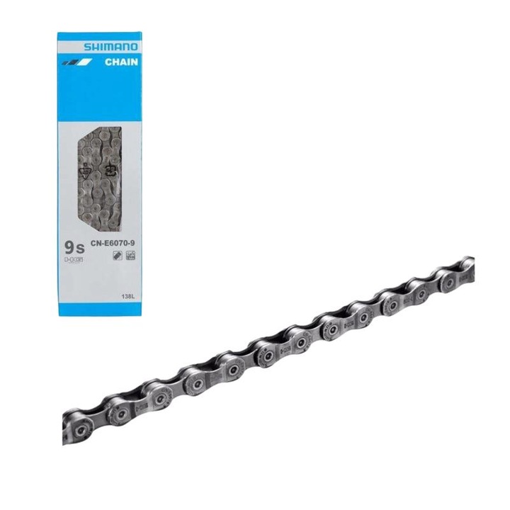 Верига за велосипед, SHIMANO, 138 звена, 9 скорости, сребриста