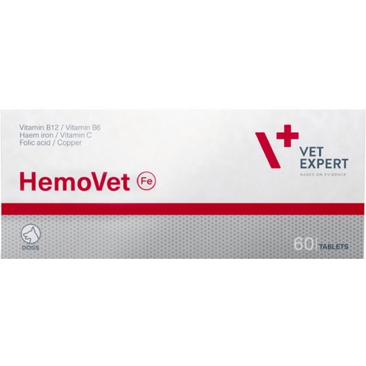 Хранителна добавка за кучета VetExpert Hemovet, 60 таблeтки