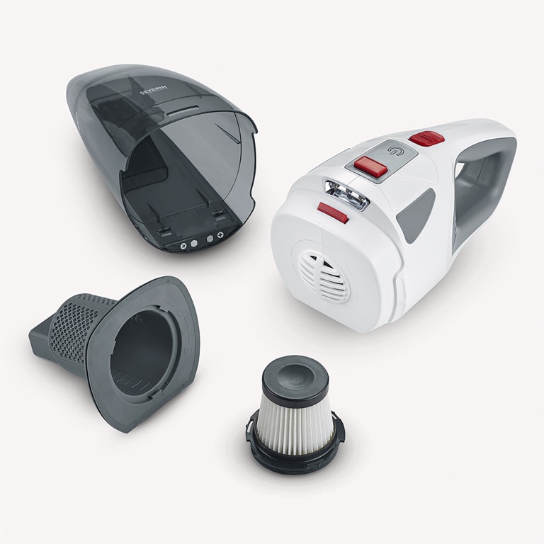 Aspirator de mana 4in1 Severin, S7146, fara fir, ideal pentru masina si casa, aspirare umeda/uscata, 2 trepte putere, fara sac, filtru HEPA, operare usoara, statie de incarcare, accesorii incluse, alb