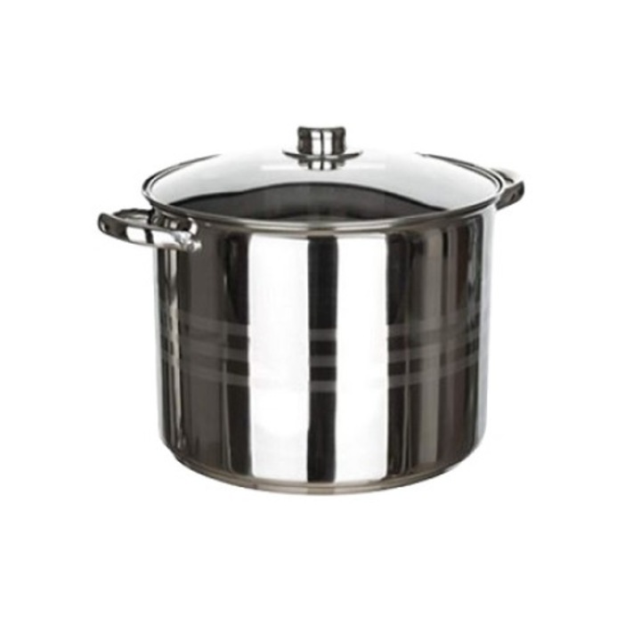 Oala Inox cu capac sticla, Banquet Living 4.3 L