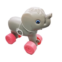 Jucarie de tras, Elefant cu roti, 26cm, VisionXXI