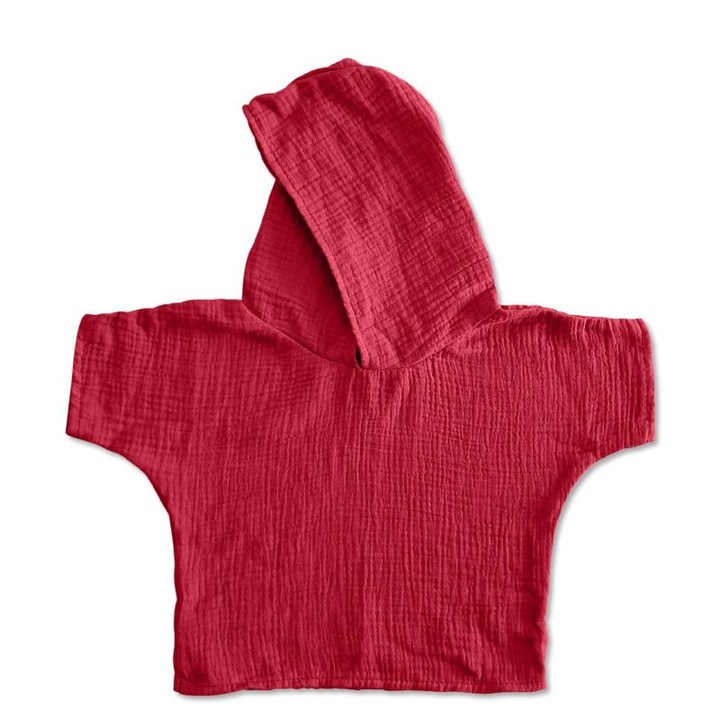 Bluza cu maneca scurta si gluga Aris, Chilli