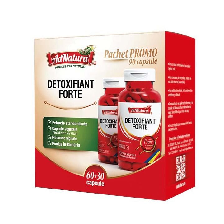 Detoxifiant Forte 90 capsule Adserv